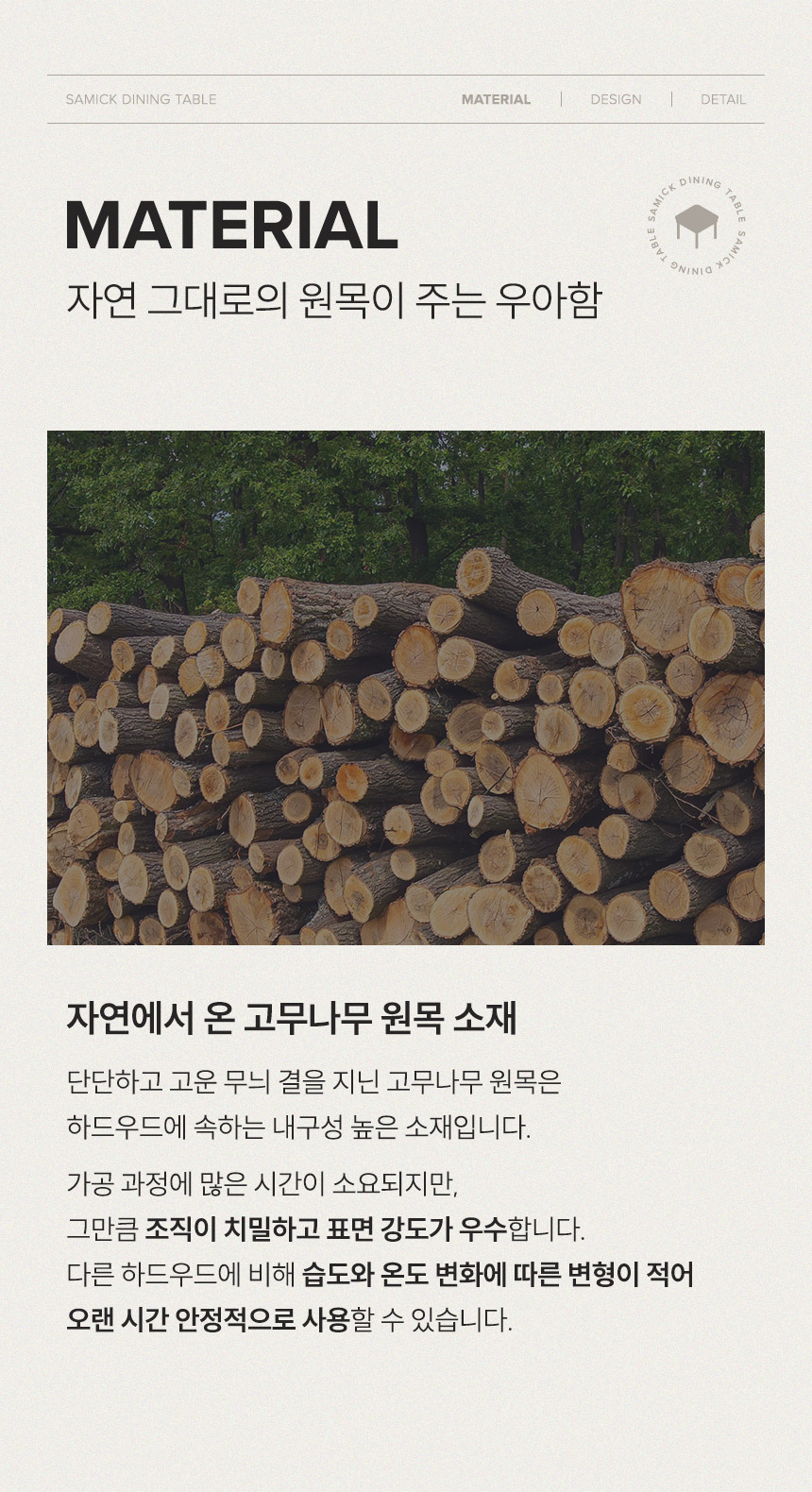 삼익가구스칸센 4인용 원목 식탁세트(의자4) 상세 이미지 16