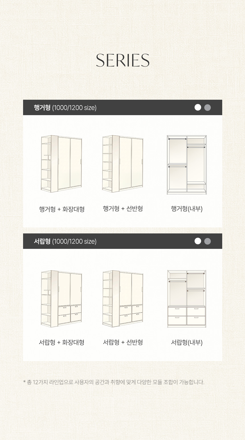 삼익가구 디데이 슬라이딩 옷장 1000 A세트(서랍형+선반형) 상세 이미지 8