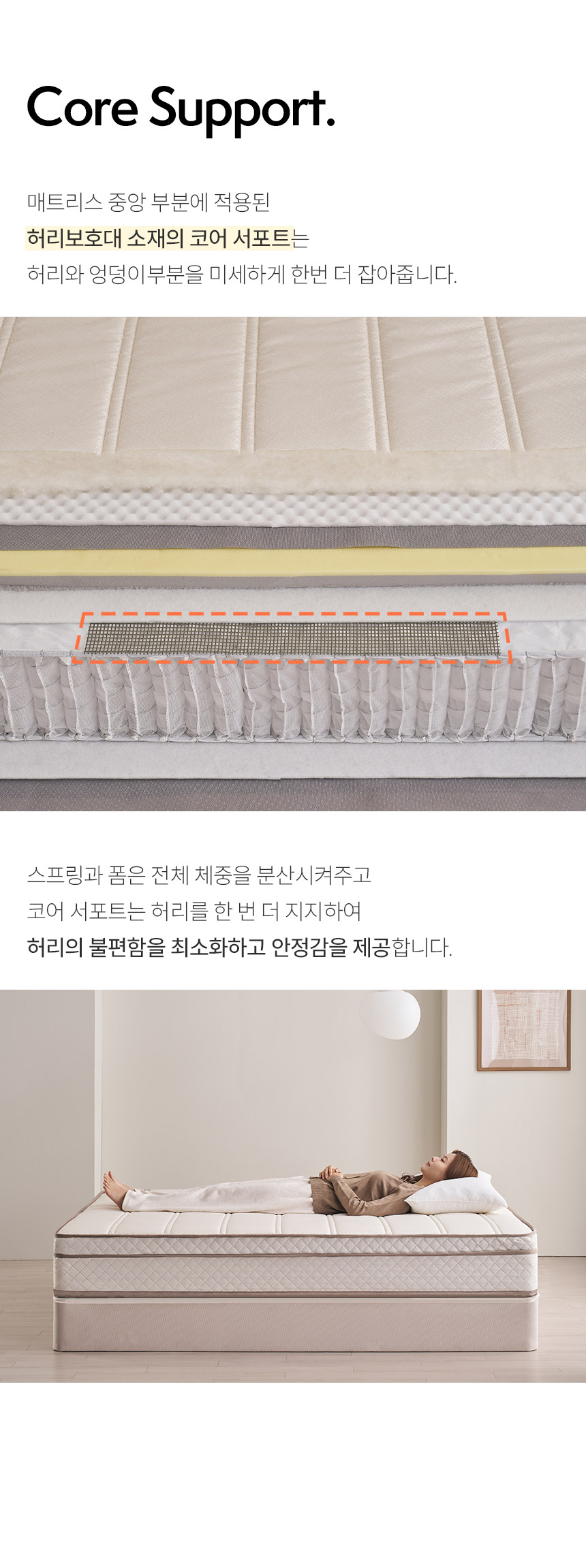삼익가구 슬로디 양모 메모리폼 유로탑 독립스프링 매트리스(킹) 상세 이미지 18